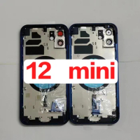 Battery Back Cover Original for iPhone 12 Mini New Phone Case + Mid Frame Phone Case + SIM Tray + for iPhone 12mini