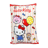 小禮堂 Hello Kitty 絨布長方抱枕 25x40cm (紅氣球款)