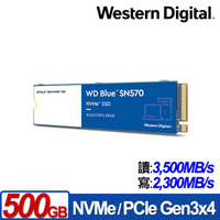 WD 藍標 SN570 500GB NVMe M.2 PCIe SSD WDS500G3B0C