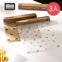 日本霜山 印花風耐高溫防油防黏烘焙紙/料理紙(8M)-3入組-多色可選