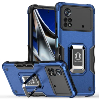 Strong Protection Armor Phone Cover For Xiaomi M4 Pro Shockproof Stand Magnetic Case For Xiaomi Poco X4 Redmi Note 11 Pro 5G