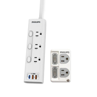 【Philips 飛利浦】超值組-3開3插 2USB+Type C PD 30W GaN 氮化鎵延長線1.8米＋2開2壁插(CHP8431+CHP3020W)