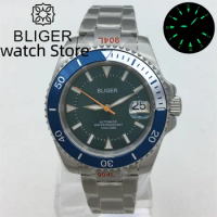 Luxury Dive NH35A 10ATM Waterproof 40mm Blue dial Men's Automatic Watch Silver Jubilee Oyster Bracelet Titanium ceramic bezel
