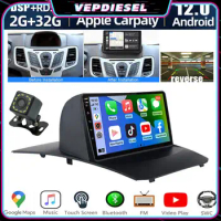 9'' 2+32GB HD 2.5D Tempered Glass Car Stereo Radio For Ford Fiesta 2009-2014 Android 12 Wireless &amp; Wired Carplay GPS Auto radio
