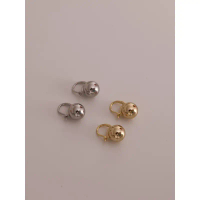 A.piece ต่างหูห่วง [brass] Ball drop one-touch คําแนะนําการขายที่ร้อนแรงในเดือนนี้