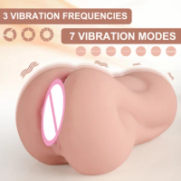 Real Vagina Vibrator for Men Automatic Man Masturbator Intimate Toys Vagina Pussy Sex Doll 3D Vaginal Inflatable Woman Real Sex