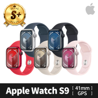 Apple S+ 級福利品 Apple Watch S9 GPS 41mm 鋁金屬錶殼搭配運動式錶帶(原廠保固中)