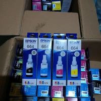 Epson Paket 1 Epson Reffil Original Printer Tinta 664 Hitam Biru Merah Kuning untuk Printer Epson