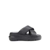 Hush Puppies Sandal Wanita Uplift X-Band Slide Bold Black Leather 40