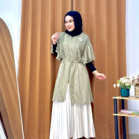 \OUTER CARDIGAN MALIKA BRUKAT\" VIRAL OUTER BRUKAT TERMURAH"