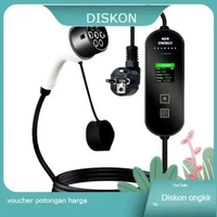 Electric vehicle Car Charger Station 16A 3.5KW Type 2 Adjustable Portable AC charger With Colorful L