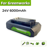 6000mAh For Greenworks 24V 6.0Ah Lithium Ion Battery (Greenworks Battery) The product is 100% brand new 29842 MO24B410
