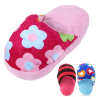 A Great Pet Toys Squeaker Plush Slipper Shaped Puppy Dog Sound Chew Play Toys for Dog Cats Funny Dog