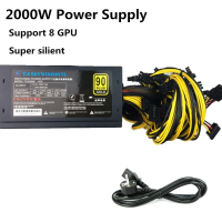 แหล่งจ่ายไฟสำหรับการขุด 2000W Asic bitcoin ใหม่ แหล่งจ่ายไฟ Gold power 2000W PLUS ETH สำหรับเครื่องข