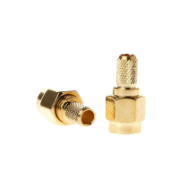 MEMOS Bộ 5 Đầu Nối Đồng Hợp RF SMA Nam (Cắm Kẹp) cho RG58/RG142/RG400/LMR195/RG223
