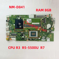 NM-D841 For Lenovo S15 G2 ALC Laptop Motherboard with CPU R3 R5-5500U R7 RAM 8GB DDR4 100% Fully Tested