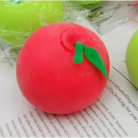 Mainan Anak Squishy apel Squisi Apple Stress Ball Penghilang Stress - Merah