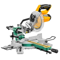 LUXTER Compound Sliding Miter saw Single Bevel With Laser Mitre Saw For Woodworking And Aluminium Cutting