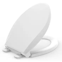 Soft-Close Elongated Toilet Seat Quick-Release Hinge Heavy Duty &amp; Easy Installation Quiet-Close Technology Universal Fit Premium