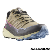 官方直營 Salomon 女 THUNDERCROSS 野跑鞋 登山鞋 岩綠/撫慰紫/藍鷺
