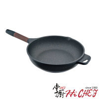 【CHEF 掌廚】木柄輕量不沾鍋24CM 平底鍋(無蓋、適用電磁爐)