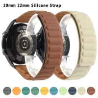 20mm 22mm Strap Silicone Magnetic Bracelet For Samsung Galaxy Watch 6 5 4 40mm 44mm Gear S3 Active2 Classic 43mm 47mm Universal