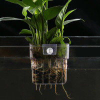 A NEW  Hanging Aquarium Planter Cups Wall Mounted Aquatic Plants Holder Aquarium Planter Basket Fish