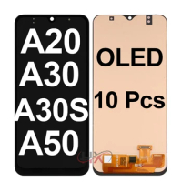 Wholesale 10Pcs/Lot 6.4" Super AMOLED Display For Samsung Galaxy A20 LCD with Digitizer Touch Screen Assembly A30 A30S A50 LCD
