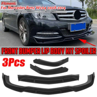 3 Color Car Front Bumper Splitter Lip Spoiler Diffuser Protector Cover Trim For Mercedes For Benz W204 2008-2014 W204 Bumper Lip