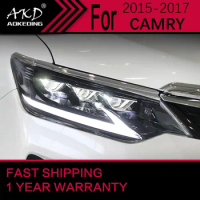 Car Lights for Toyota Camry v55 LED Headlight 2015-2017 Camry Head Lamp Drl Projector Lens Automotive Accessories