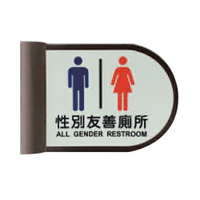 ZG1 鋁合金 PLS1822R-01 (性別友善廁所) 崁牆 指示牌 / 個 PLS18-12