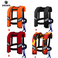 อัตโนมัติ Inflatable Life Jacket ตกปลาแบบพกพาว่ายน้ำ Professional พายเรือกู้ภัยน้ำทำงาน Light Sea เร