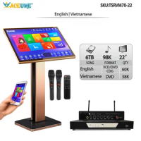 TSRVM70-22 6TB HDD 98K Vietnamese English Songs Touch Screen Karaoke Player Microphone Sound Mixing