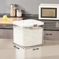 Angola Tempat Beras Transparan 5KG 10KG (E20-E21) Dispenser Beras Serbaguna 15KG