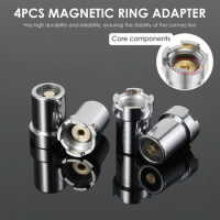 4Pcs Thread Adapter 510 Threaded Magnetic Adapter 304 Stainless Steel Threaded Ring Adapter Kit Durable Stable Magnetic Ring