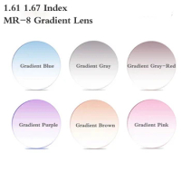 1.61 1.67 Index Aspheric MR-8 Gradient Prescription Lens Myopia Presbyopia CR-39 Lens Hard UV400 Glasses Lens 2 PCS