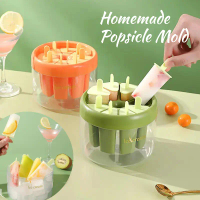 8 Grid Popsicle Mold with Container DIY Reusable Ice Cream Popsicle Mold Set Ice Cream Maker