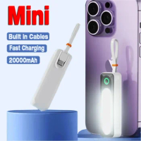 Mini Power Bank Portable 20000mAh Charger Fast Charging External Battery Type-C Lightning PowerBank for iPhone Xiaomi Huawei