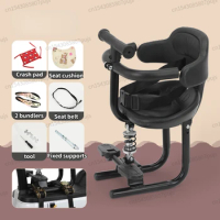 Hot Safety Child Seat Front Baby Seat Kids Saddle with Foot Pedals Support Back Rest for Electric Scooters Electric Vehicle