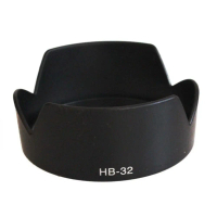 Universal HB-32 67mm Lens Hood ABS Black Camera Lens Sunshade Anti-Glare Cover for Nikon D90 D5200 D