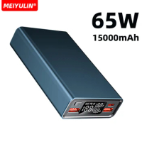 15000mAh Power Bank Portable Rechargeable USB C PD 65W Fast Charging External Spare Battery for iPhone 15 Samsung Xiaom Laptop