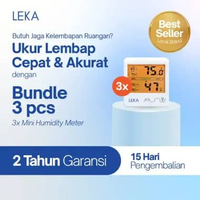 LEKA - HM6010 Humidity Meter - Hygrometer Thermometer - Pengukur Suhu dan Kelembaban Ruangan 3 Unit 