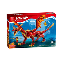 ใช้ได้กับซีรีส์ Ninjago 71822 ของเล่นบล็อกตัวต่อเด็กชายมังกรที่ทรงพลัง ของขวัญสำหรับเด็ก