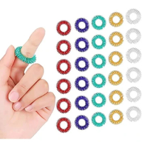 5-15pcs Acupressure Rings Spiky Sensory Finger Rings Set for Teens Adults Stress Reducer Massager Stress Relief Fidget Toys