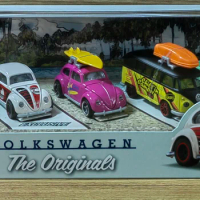 Majorette 1/64 VW T2 T3 beetle with surfboard Diecast Model Car Kids Toys Gift