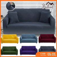BRilliant Home Cover Sofa Sarung Sofa Elastic Anti Selip Pattern Polos Seater 1/2/3/4 Seater sofa Cu