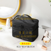 手提包化妝包便攜透明大容量分區網紗收納包洗漱包【繁星小鎮】