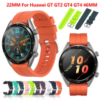 22MM Watch Strap for Huawei Watch GT GT2 GT3 GT4 46MM GT Runner Silicone Watch Band Bracelet for Huawei Watch 2 3 4 Pro Correa