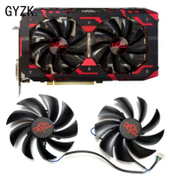 New For POWERCOLOR Radeon RX580 590 Red Devil OC Graphics Card Replacement Fan PLD10010B12HH