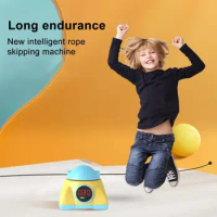 Jumping Rope Machine Automatic Jump Rope Machine Rechargeable Electric Jump Rope with Lcd Screen Remote Control Adjustable Speed